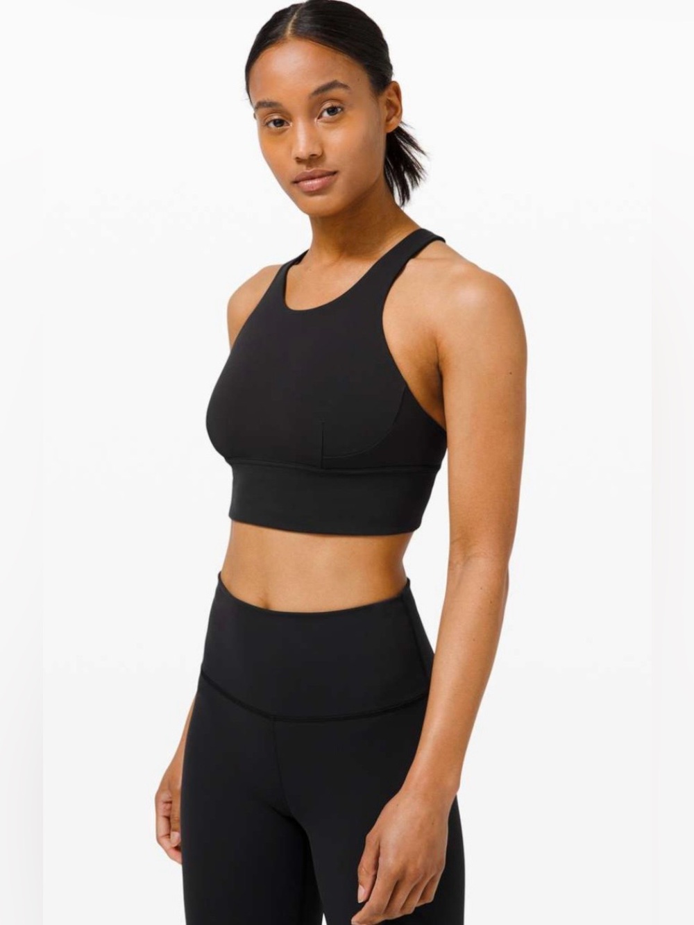 Lululemon Wunder Train Long-Line Bra *Med. Support C/D Cups in Black | Size 6